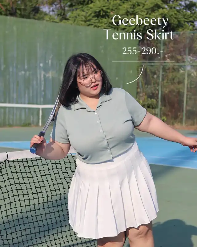 Tennis Skirt กระโปรงเทนนิสสาวอวบอ้วน